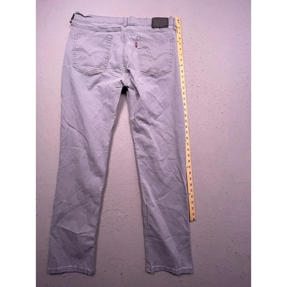 Levi's 514 Straight Fit Cotton Blend Light Gray W36 L34 Mens